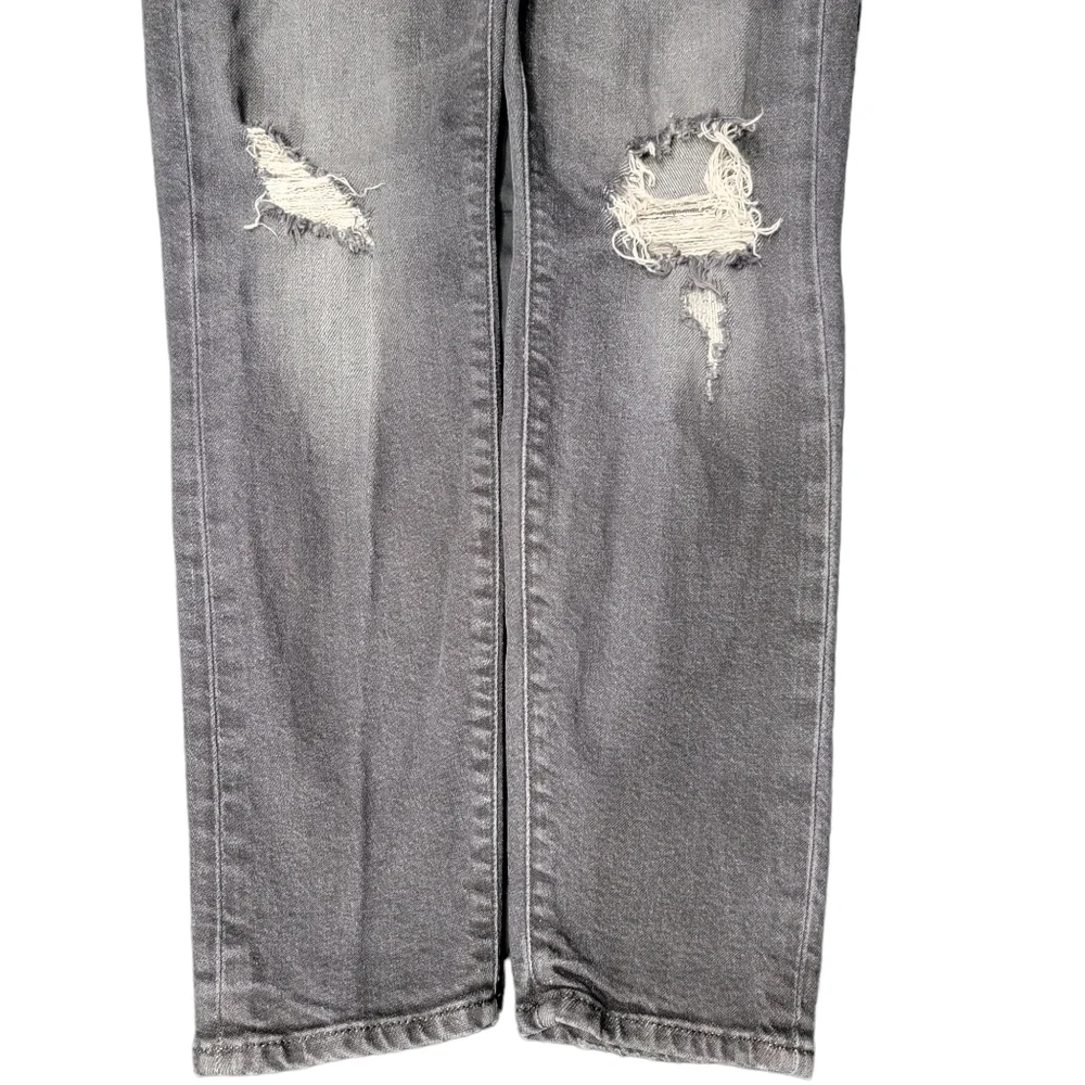 R13 Distressed Boy Skinny Ripped in Black Gray Medium Rise R13W0088 212 Jeans 25 - Picture 5 of 16